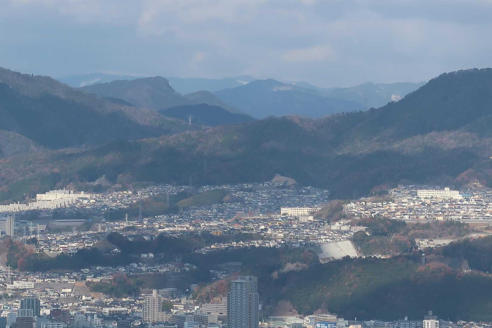 戸坂駅-松笠観音寺-松笠山-蝦蟇ヶ峠-二ヶ城山-高陽中央 縦走コースの写真