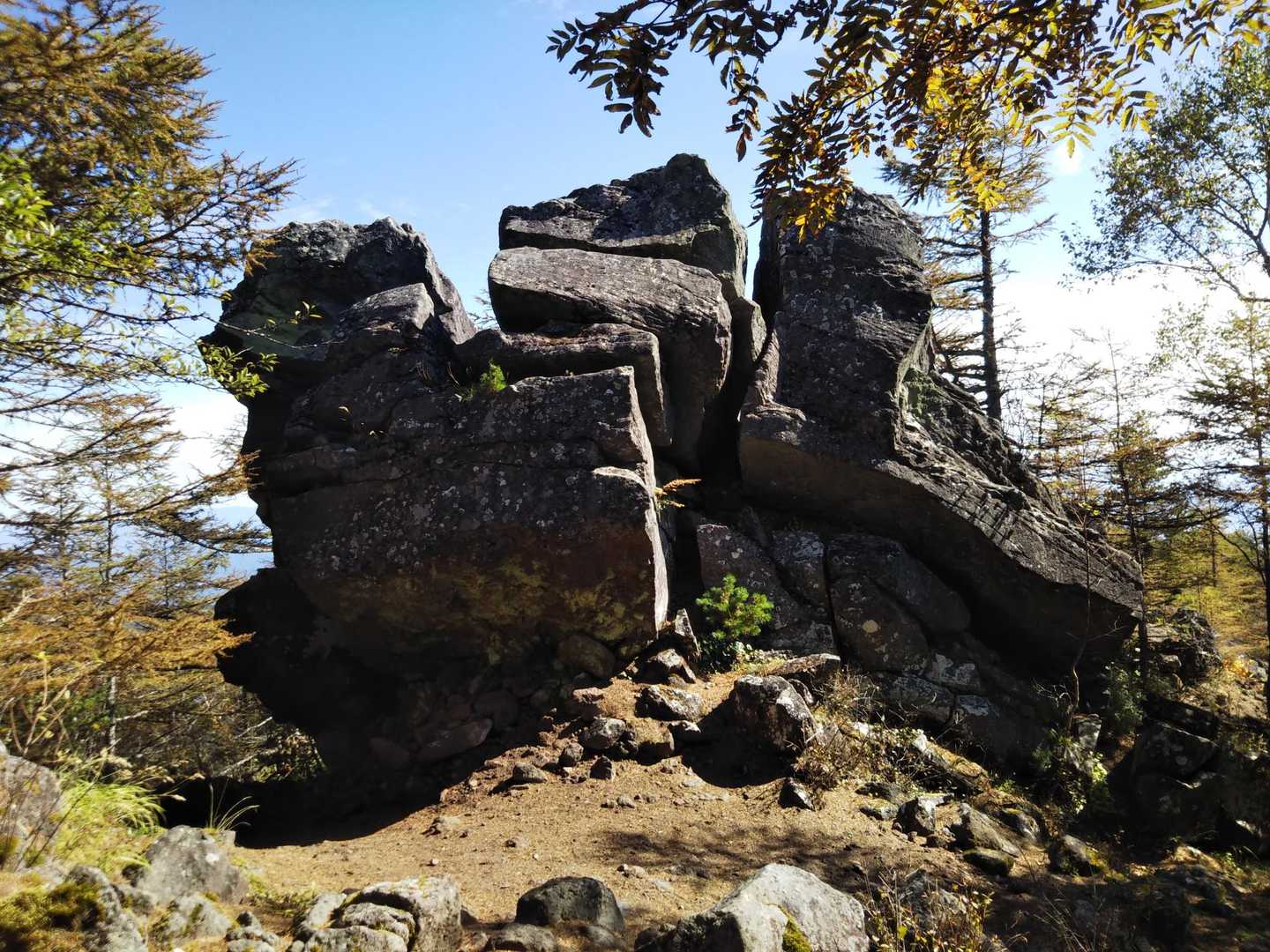 高峰温泉バス停-高峰神社-高峯山 往復コースの写真
