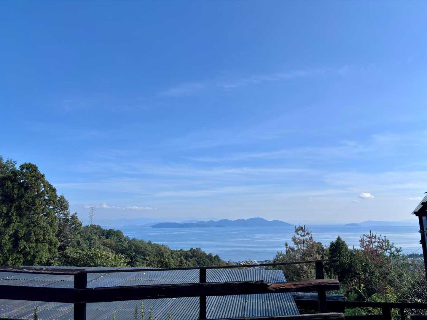 すでに琵琶湖綺麗に見えてます🤩