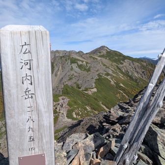 農鳥岳もここもずっと絶景
