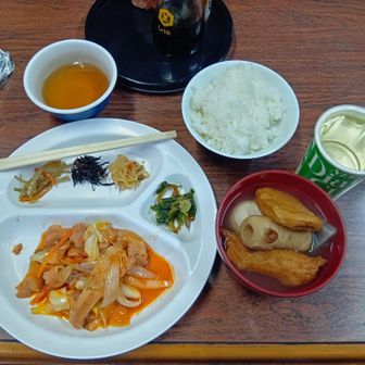 夕食と地ビール