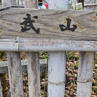 小さな山頂標識。表札のようでした。