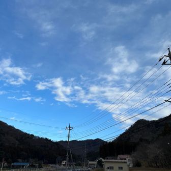 朝は天気良し。午後からは雪予報。