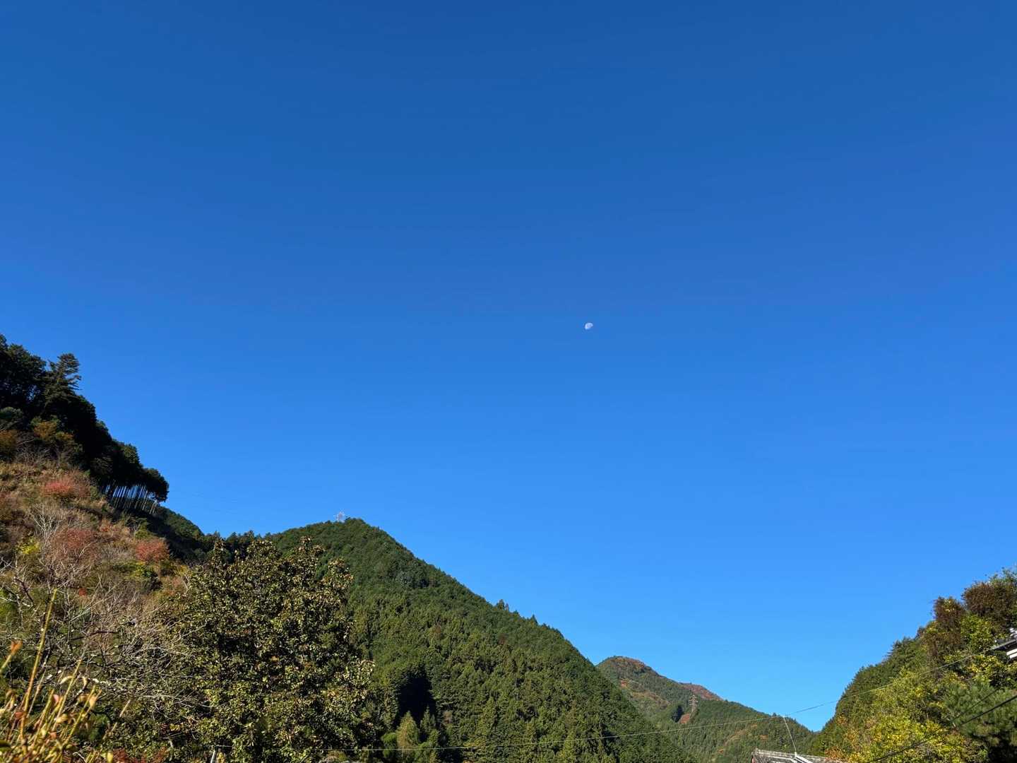 快晴！お月さんだ😊