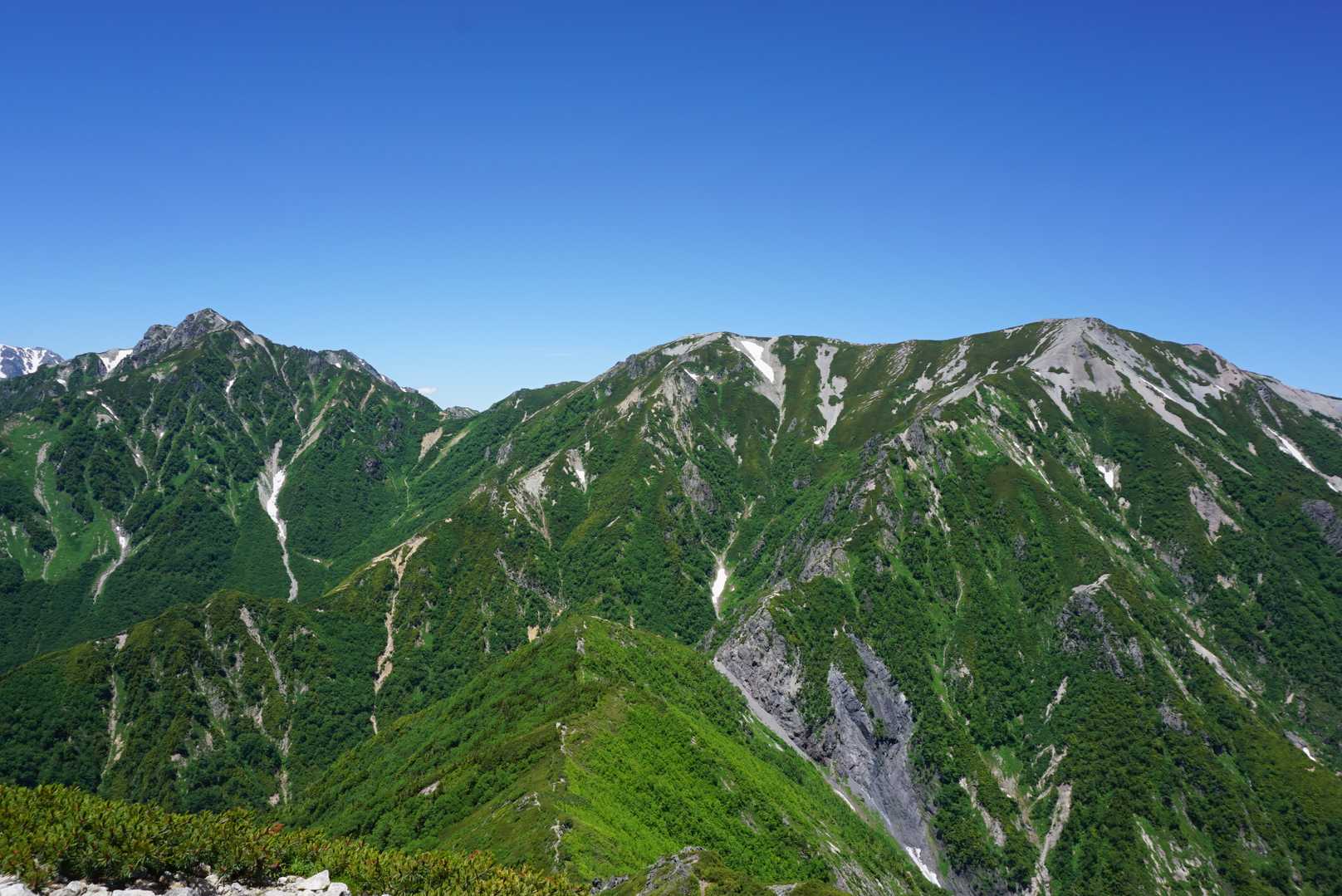 扇沢バス停-針ノ木峠-蓮華岳-北葛岳-七倉岳 縦走コースの写真