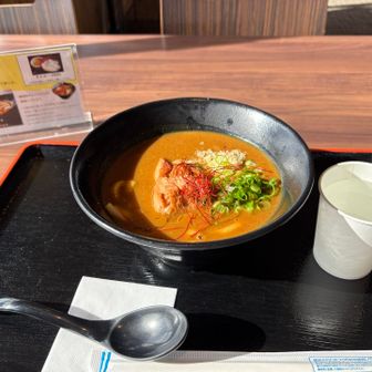 名物の御在所カレーうどん　レストランは時間が早くて貸し切りですな〜