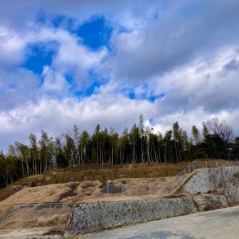 奄山⛰えんざん
ピークが削られている。工事エリアにて進入不可。100mルールでゲット。