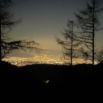 鳳凰山・地蔵岳・観音岳・薬師岳 甲府盆地がキラッキラじゃ〜ん🤩🤩