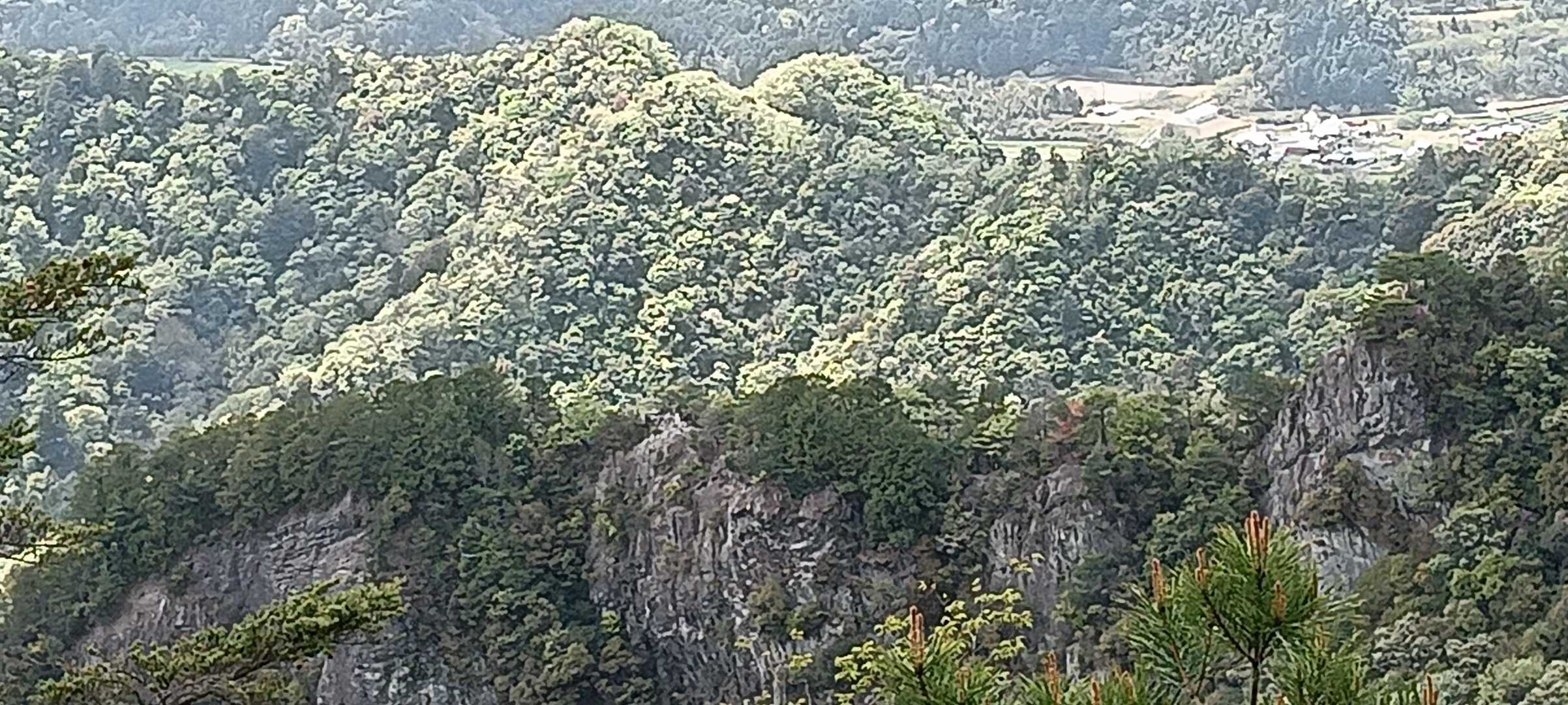登って来た地獄鎌尾根。