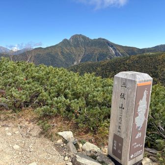 朝ガスガスであった場所
ここから塩見岳が見えたんだー