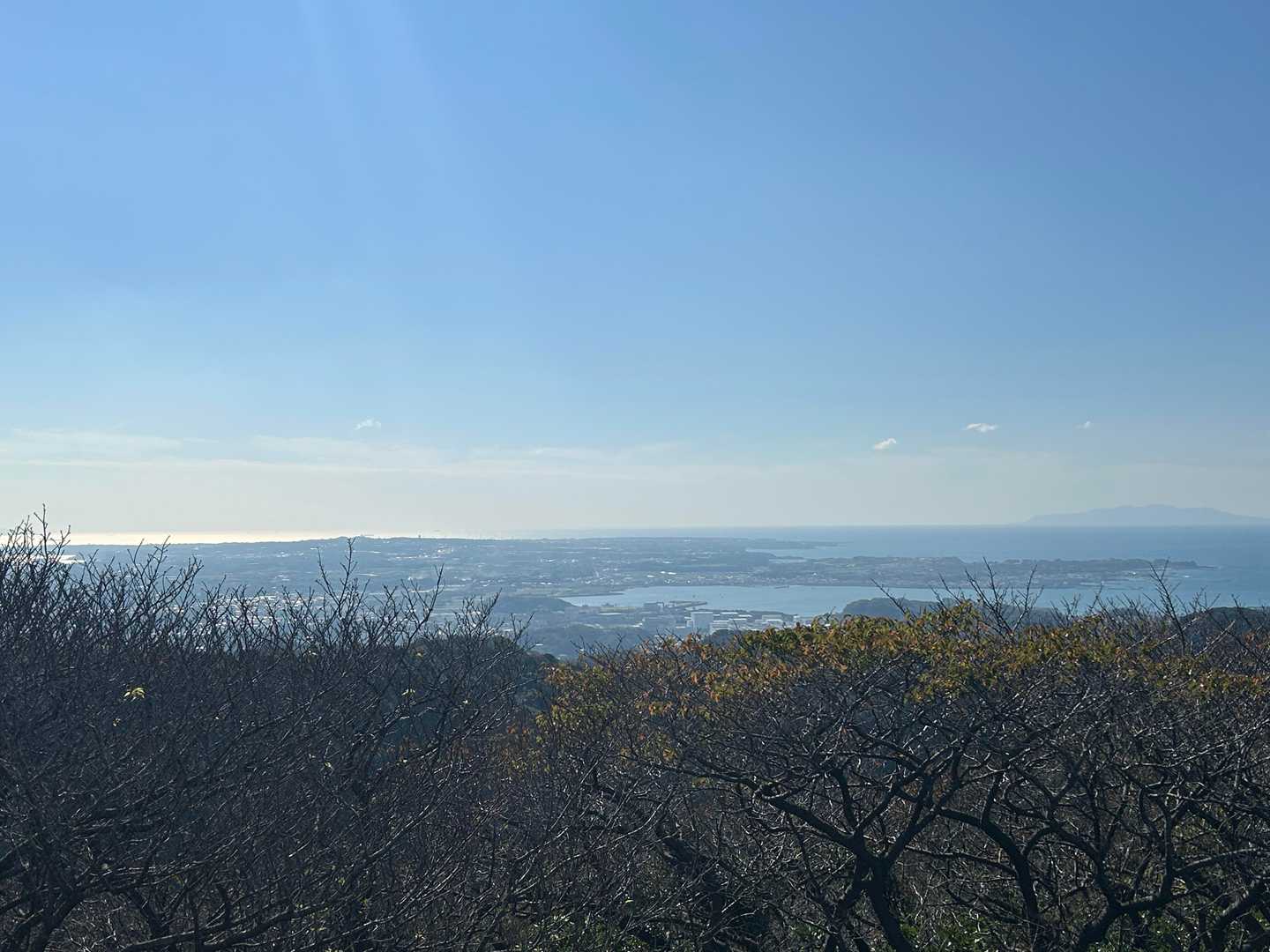展望台からの眺望（南）
油壷方面、海面の反射がとても綺麗です