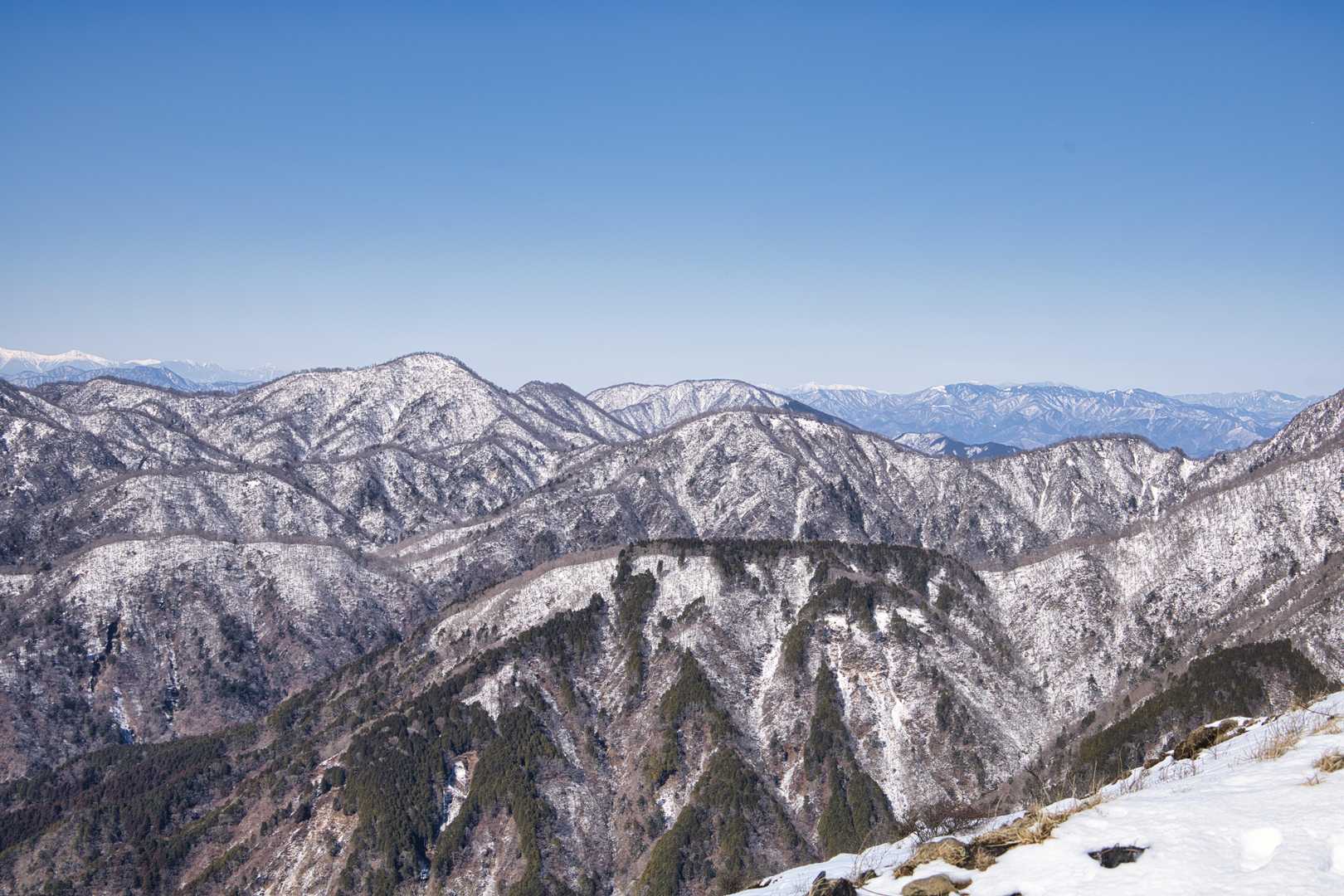 寄バス停-櫟山-栗ノ木洞-後沢乗越-鍋割山-小丸-花立ノ頭 縦走コースの写真