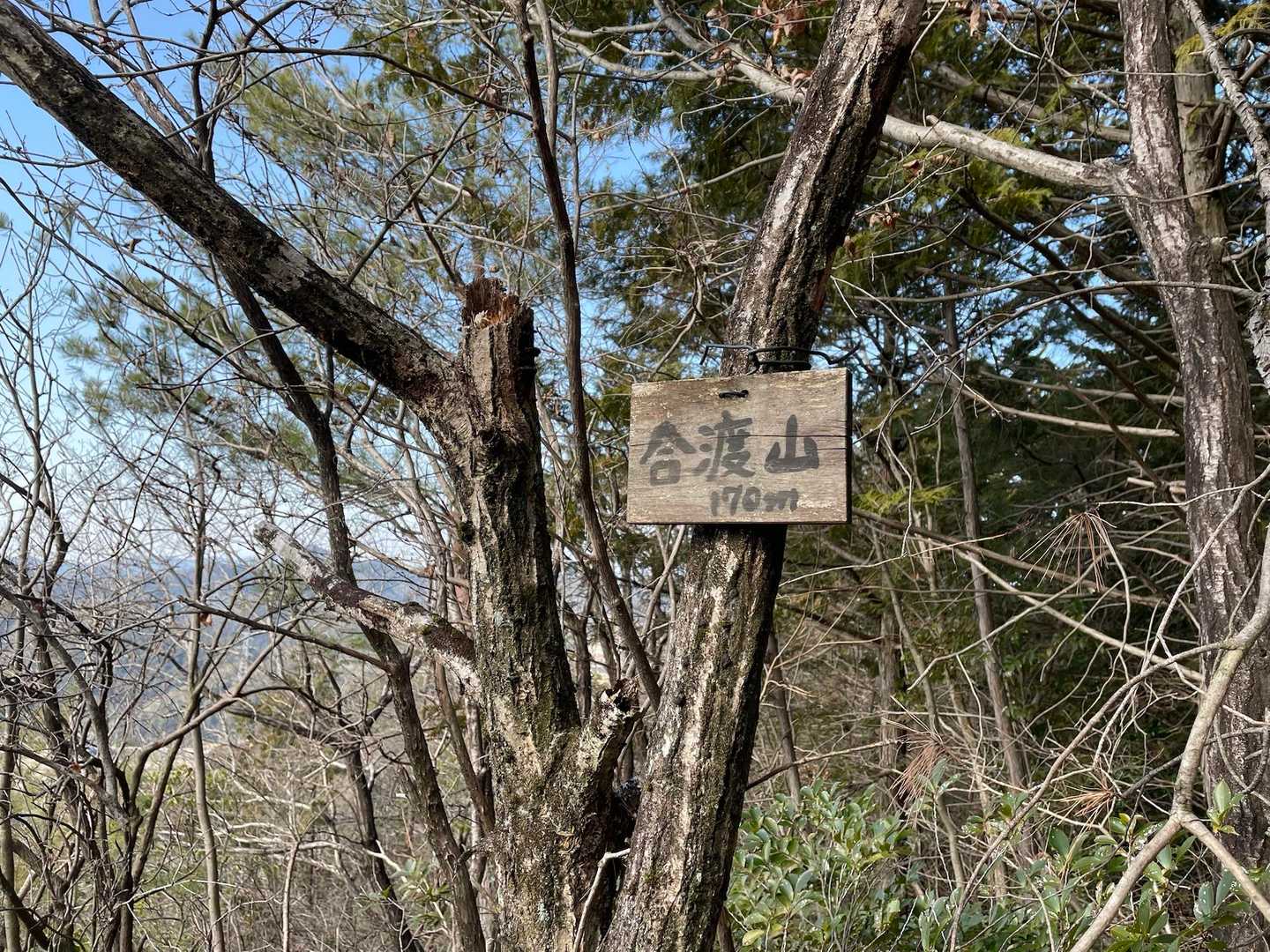 新しくピーク認定された合渡山