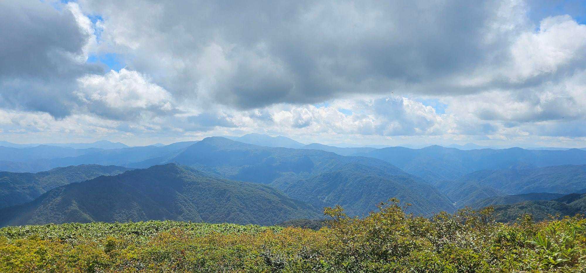 姥ヶ岳の向こうに能郷白山