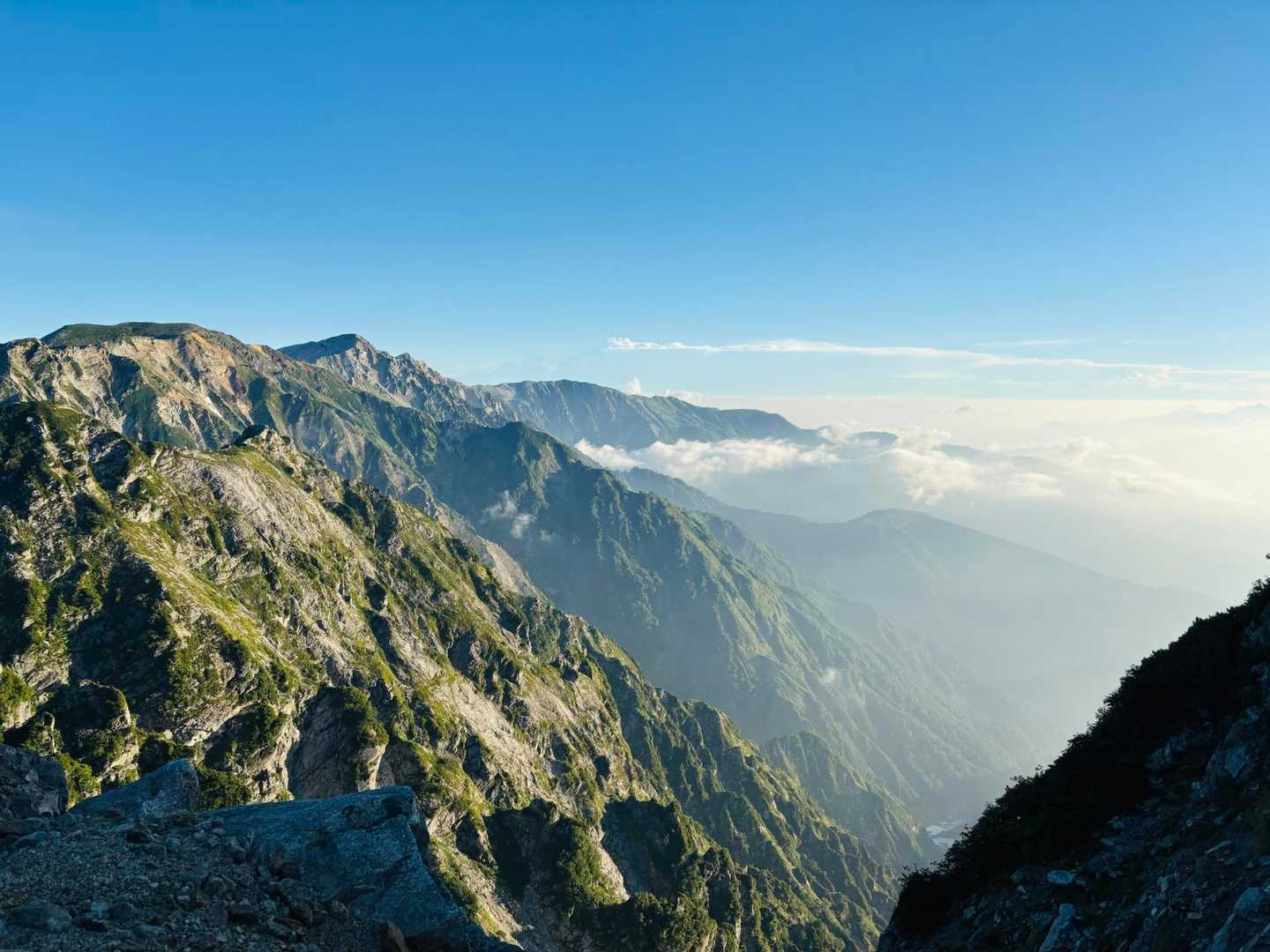 唐松岳山頂へ向かう途中
