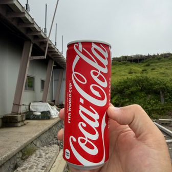 山頂避難小屋の売店、オープンしてたのでコーラとバッジを購入！

今まで省エネで水分補給してたので沁みました👍