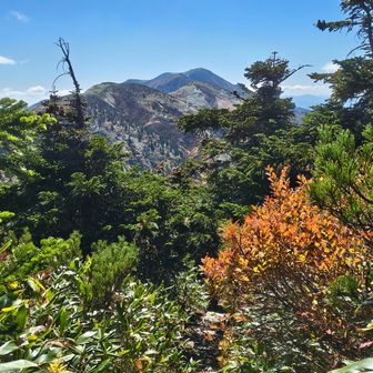 別山見ながら歩く