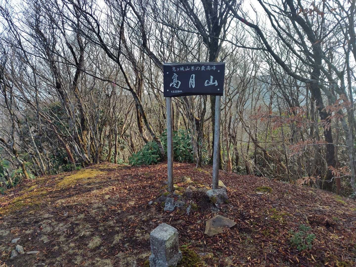 鹿のコル登山口-毛山-梅ヶ成峠-高月山 周回コースの写真