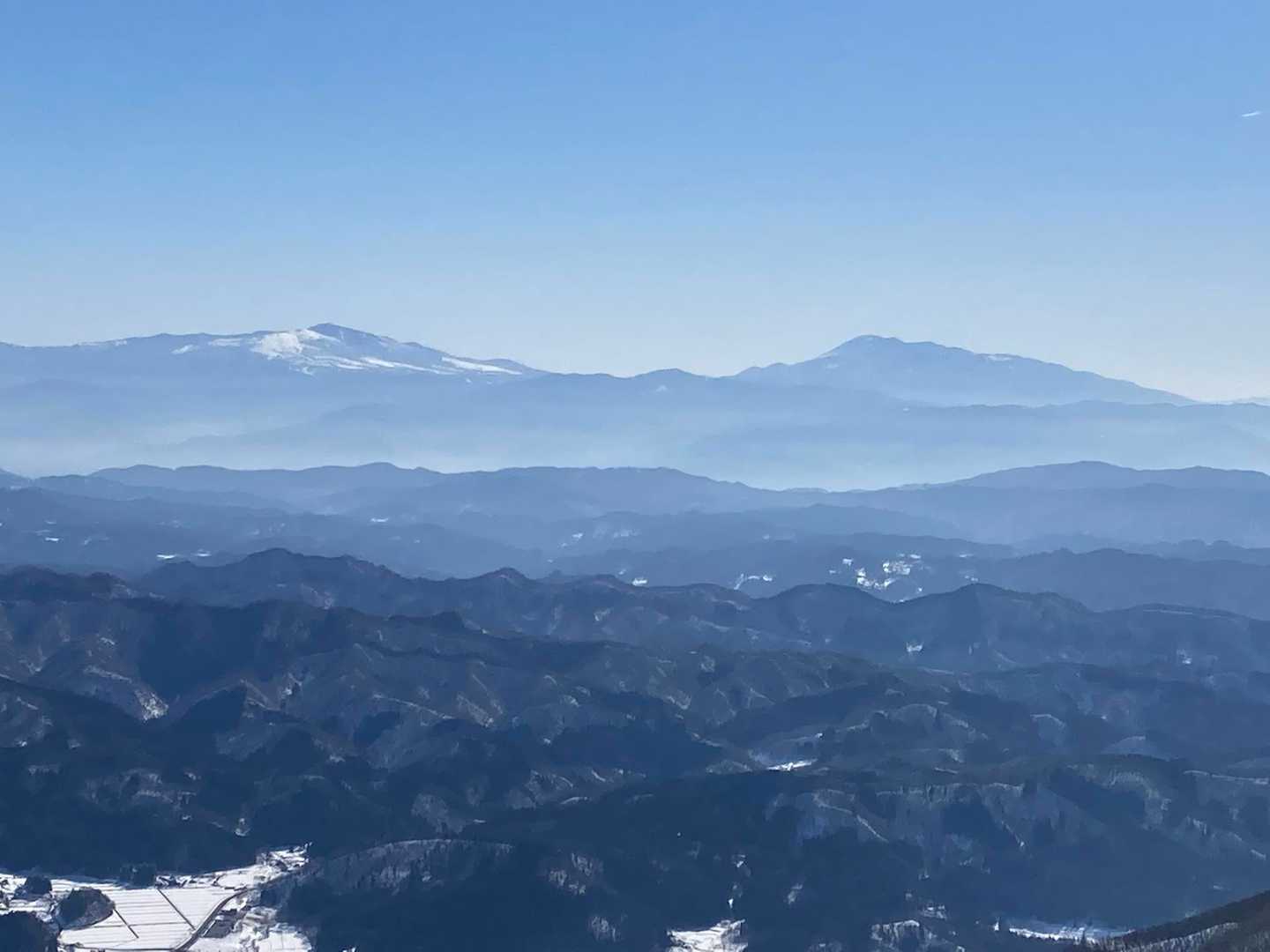 左に四阿山、右に浅間山♡