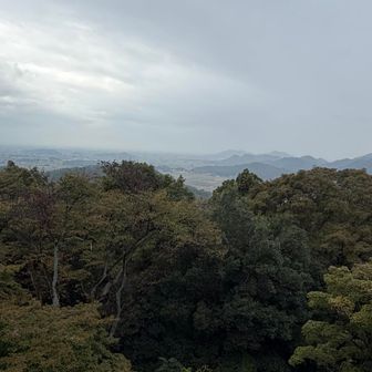 謙信平から　雨がぱらつき眺め悪し