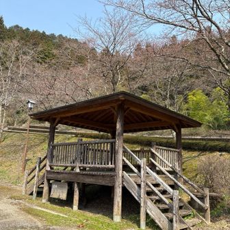 佐山姫公園駐車場の中の綺麗な東屋でした♬
