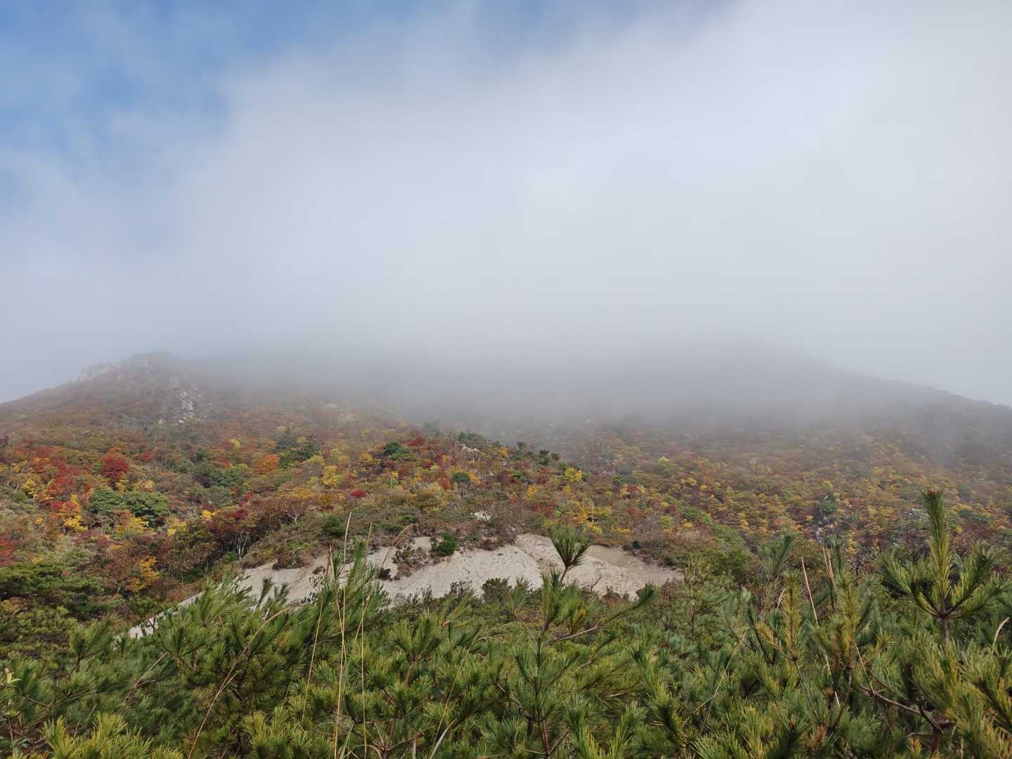 ある程度下山して振り返ったら
こんな感じ😰