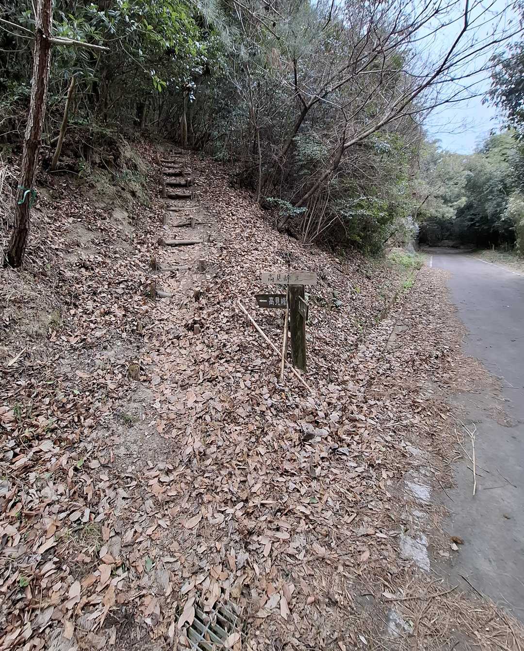 【大高見峰登山口】
・大高見峰には2か所登山口がある。
・僕は阿弥陀越えしか知らず、こっちに駐車した。
・専用は無いので、路肩駐車場になります。
・こっちから登ると、①讃岐駒ヶ岳、②小高見峰。③大高見峰の順で山を登れる。