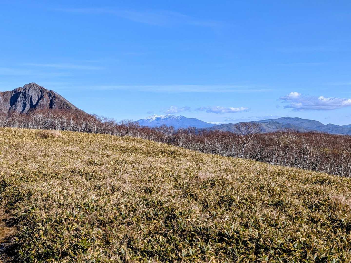 奥の白い山は海別岳🏔️