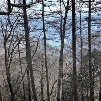 ゴールの奥多摩湖見える
意外と近く感じるのは気のせいかな？