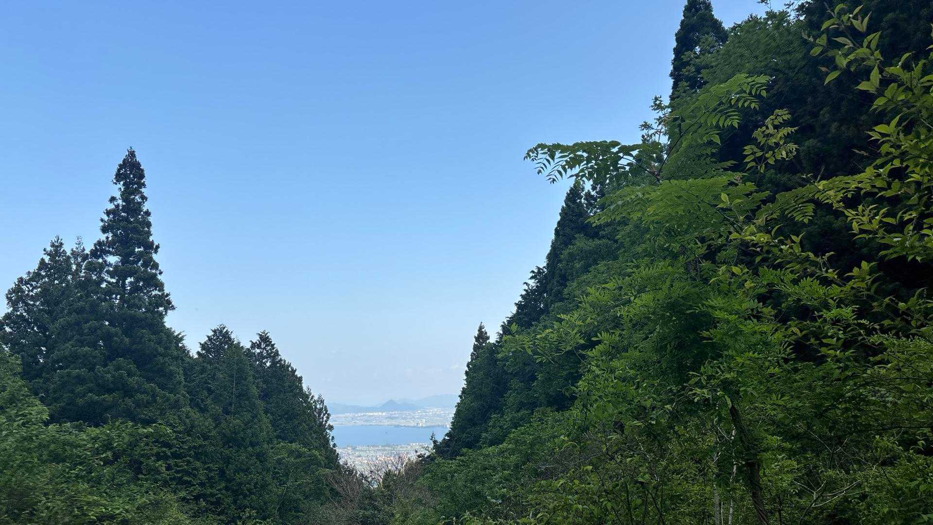 最後に琵琶湖がちょこっと見えました👀