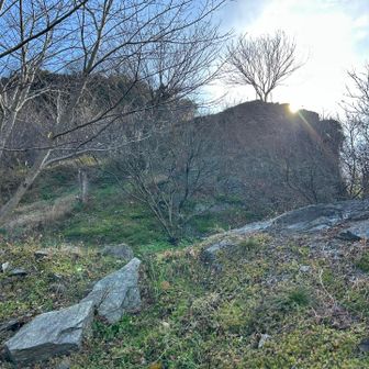 登り口には小さめの高台がありました。