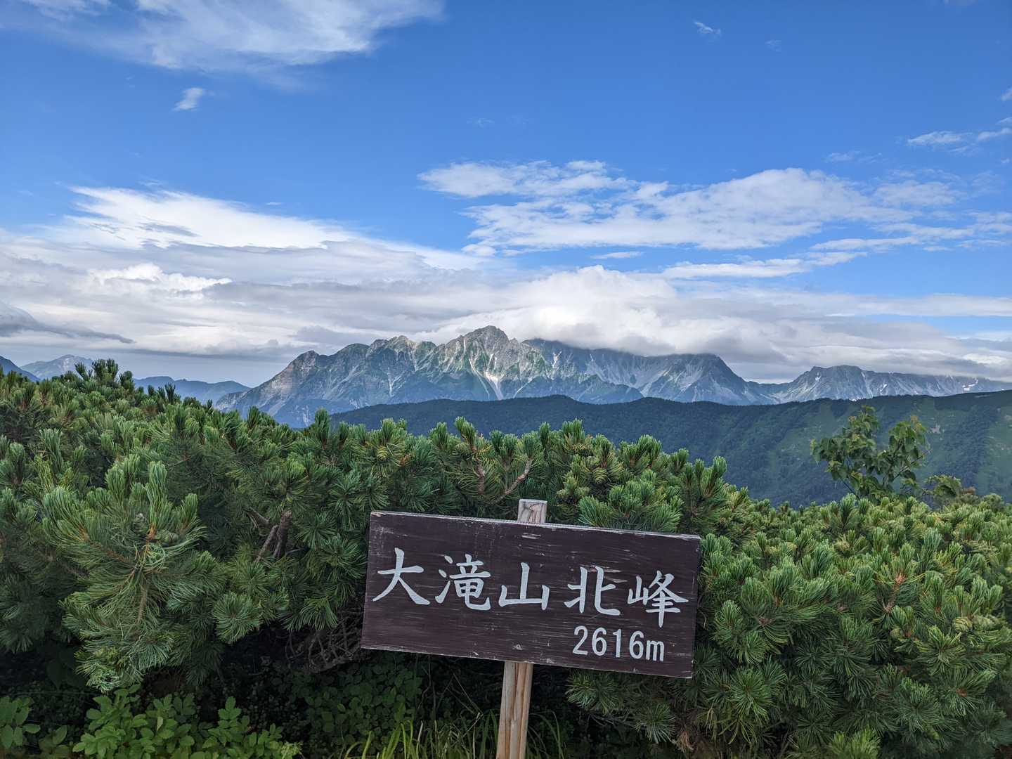 鍋冠山-大滝山北峰 往復コースの写真