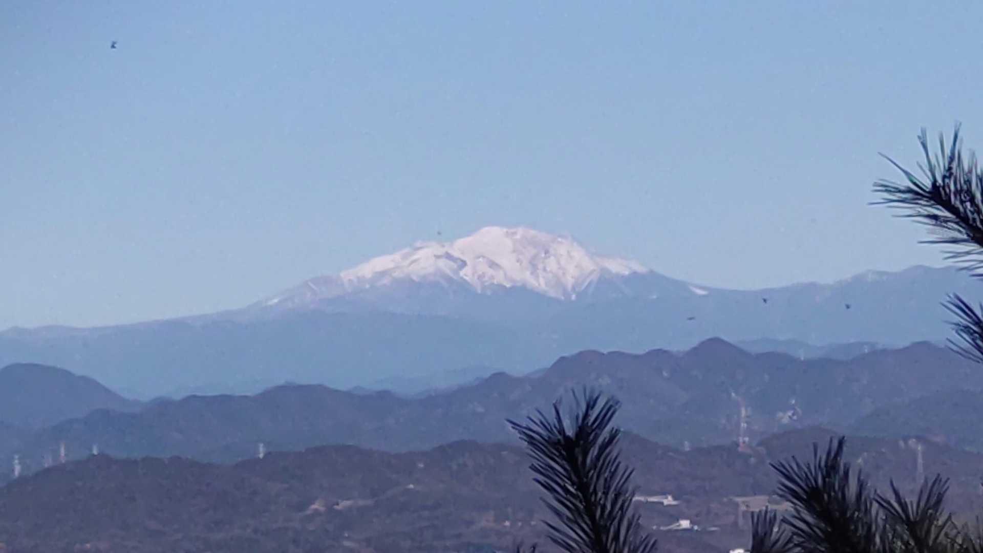 展望台から御嶽山が見えました🙄