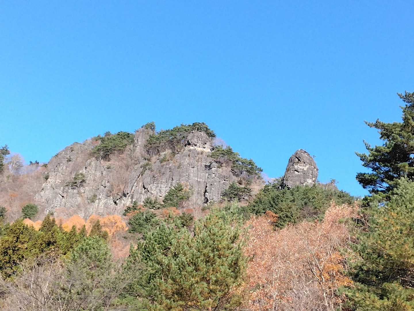登山口駐車場から　青空
快適お散歩🚶スタート
