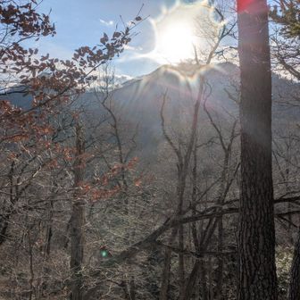 高柄山方面
逆光になります。