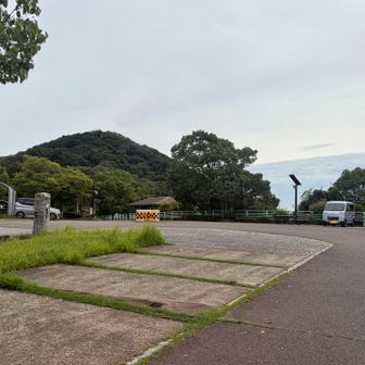 🚗15分で日峯山展望台🅿️　28℃蒸し暑い