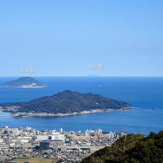 「神宿る島」宗像・沖ノ島🏝️バッチリ見えて嬉しいな