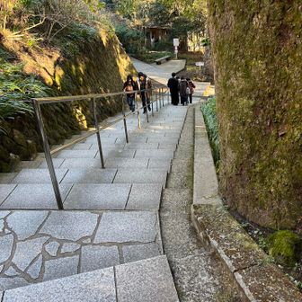 保谷方面への下山ルートは階段です