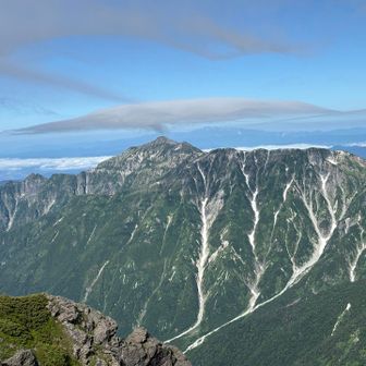 笠の上の傘雲☁️
ね！来年は笠ヶ岳行きたいな！
傘新道大変らしいけどーー
あそこに登ってこっちを見たい