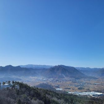 明神岩からの眺め。塩田平が一望でした。
