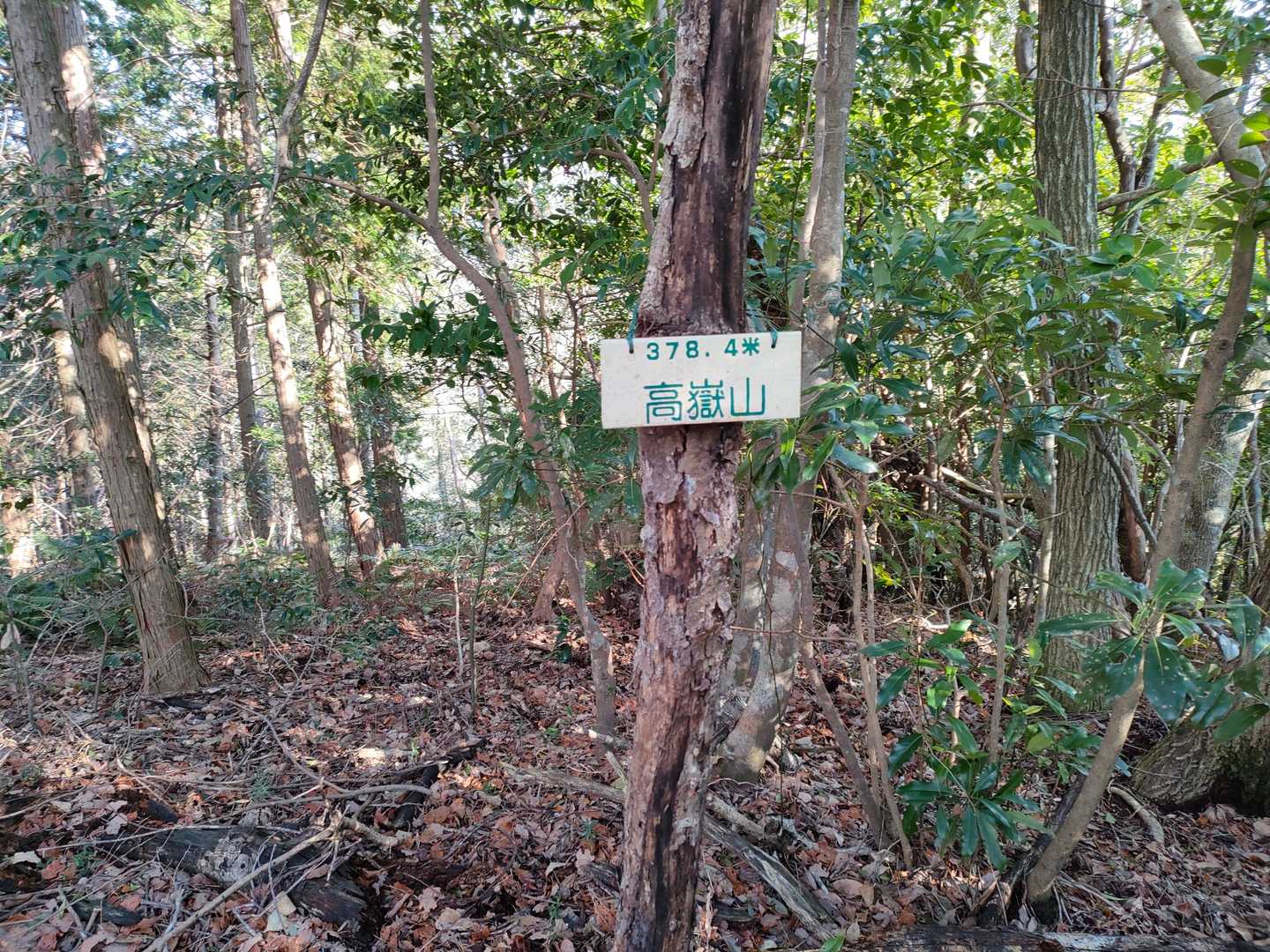 先人のプレートが誇らしげにこの山の名を告げる。