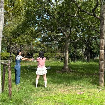 おぉ〜、シャボン玉🫧
