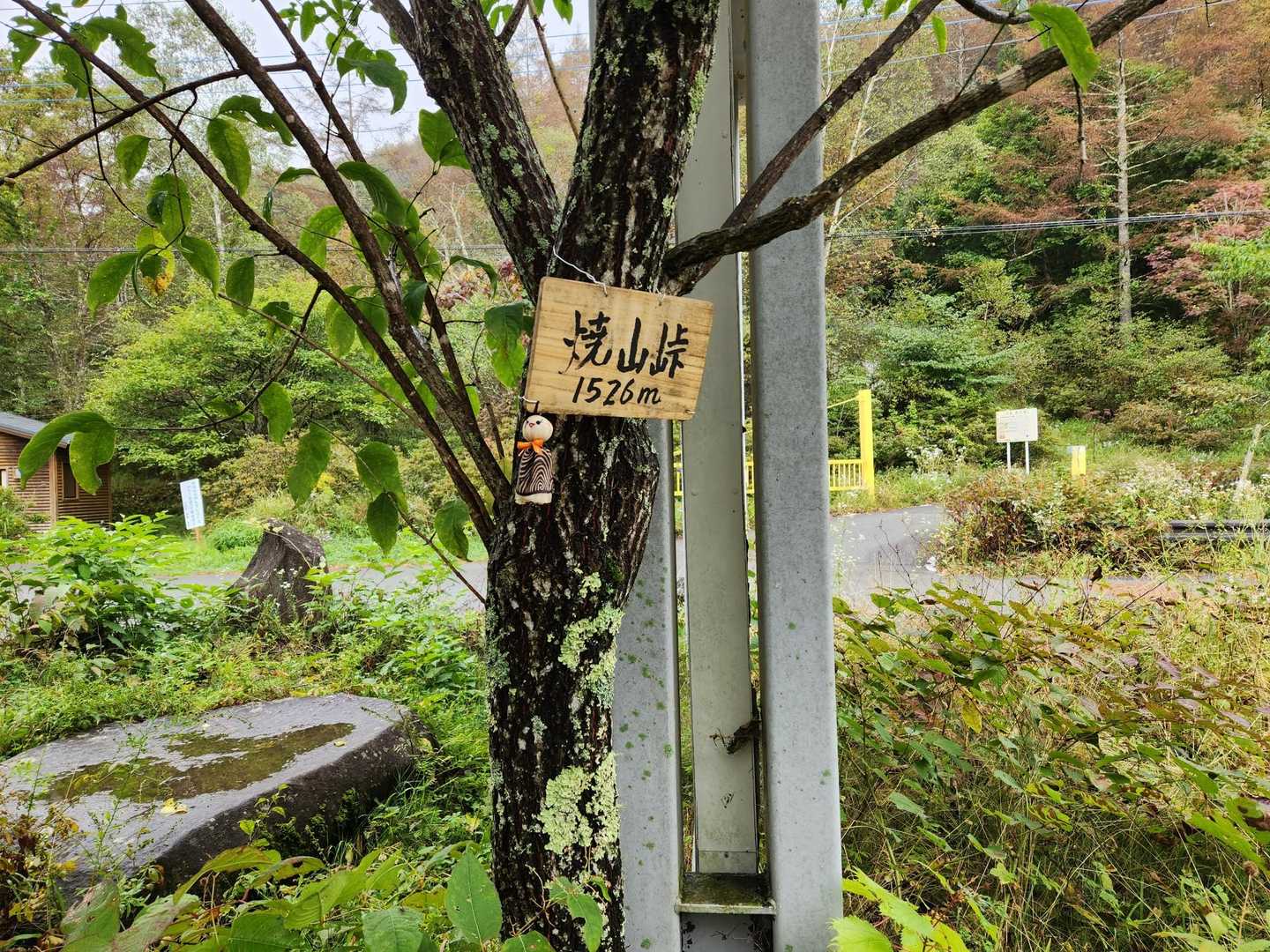 焼山峠から出発　
いまいちなお天気なので肌寒い