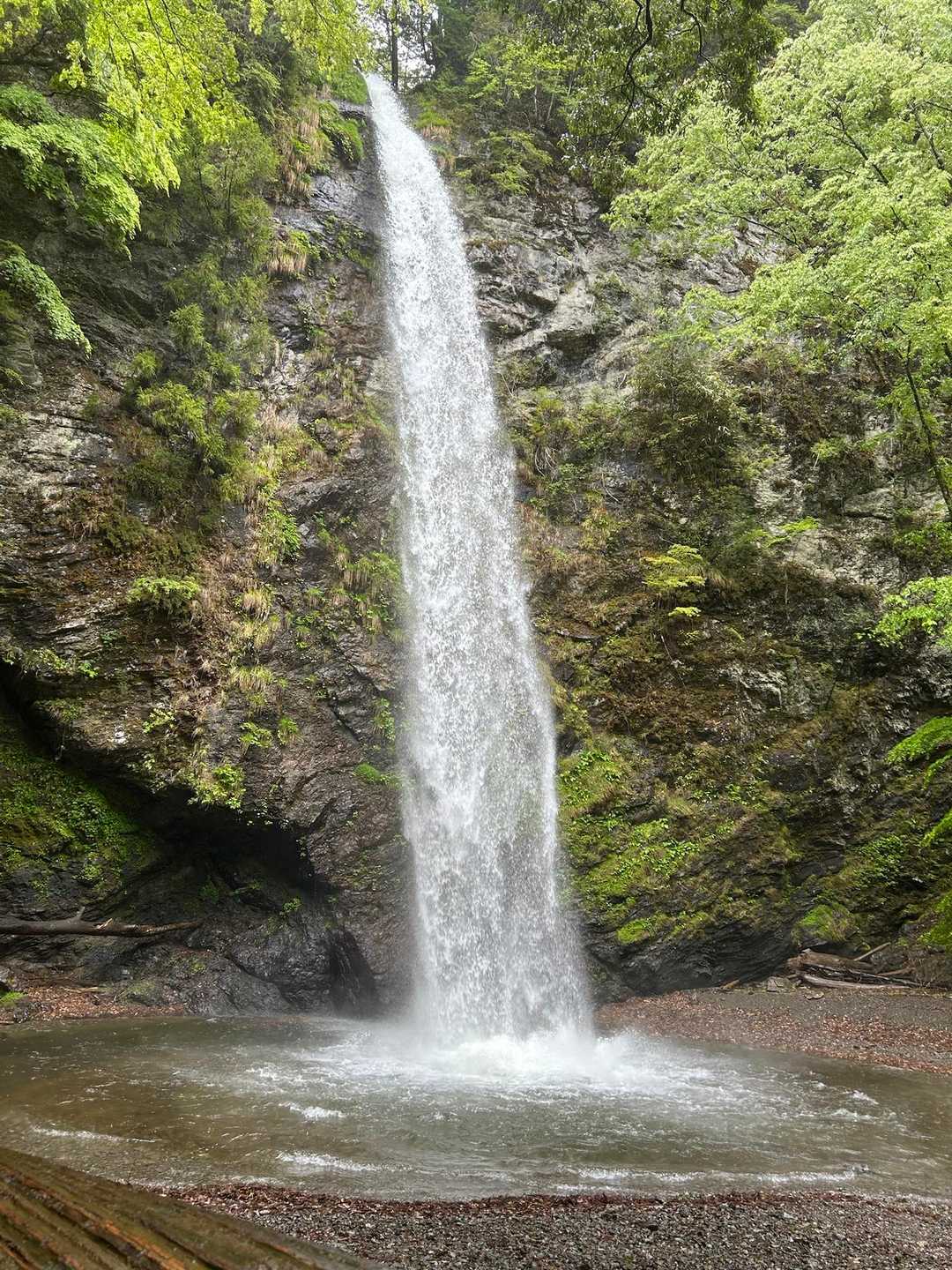 明神滝は、落差40ｍの直瀑