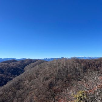 途中の奥秩父が見えるポイント