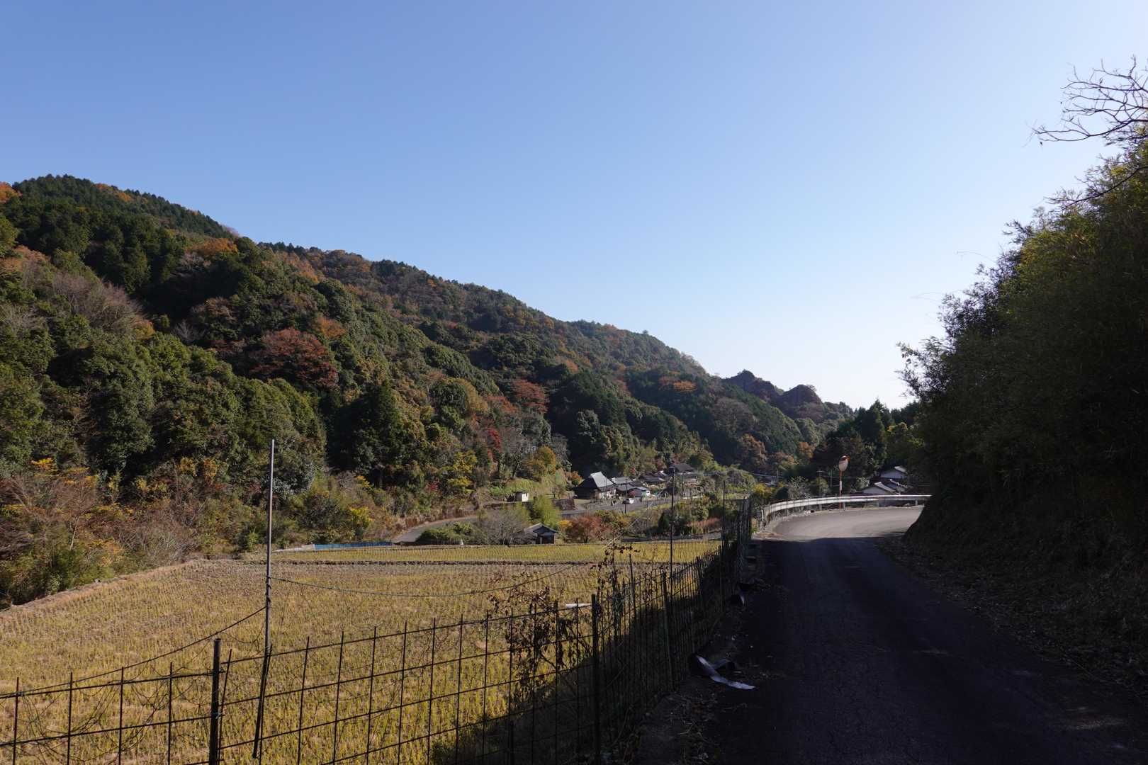 のどかな農村🌾
第一駐車場までしばしの車道歩き🚶