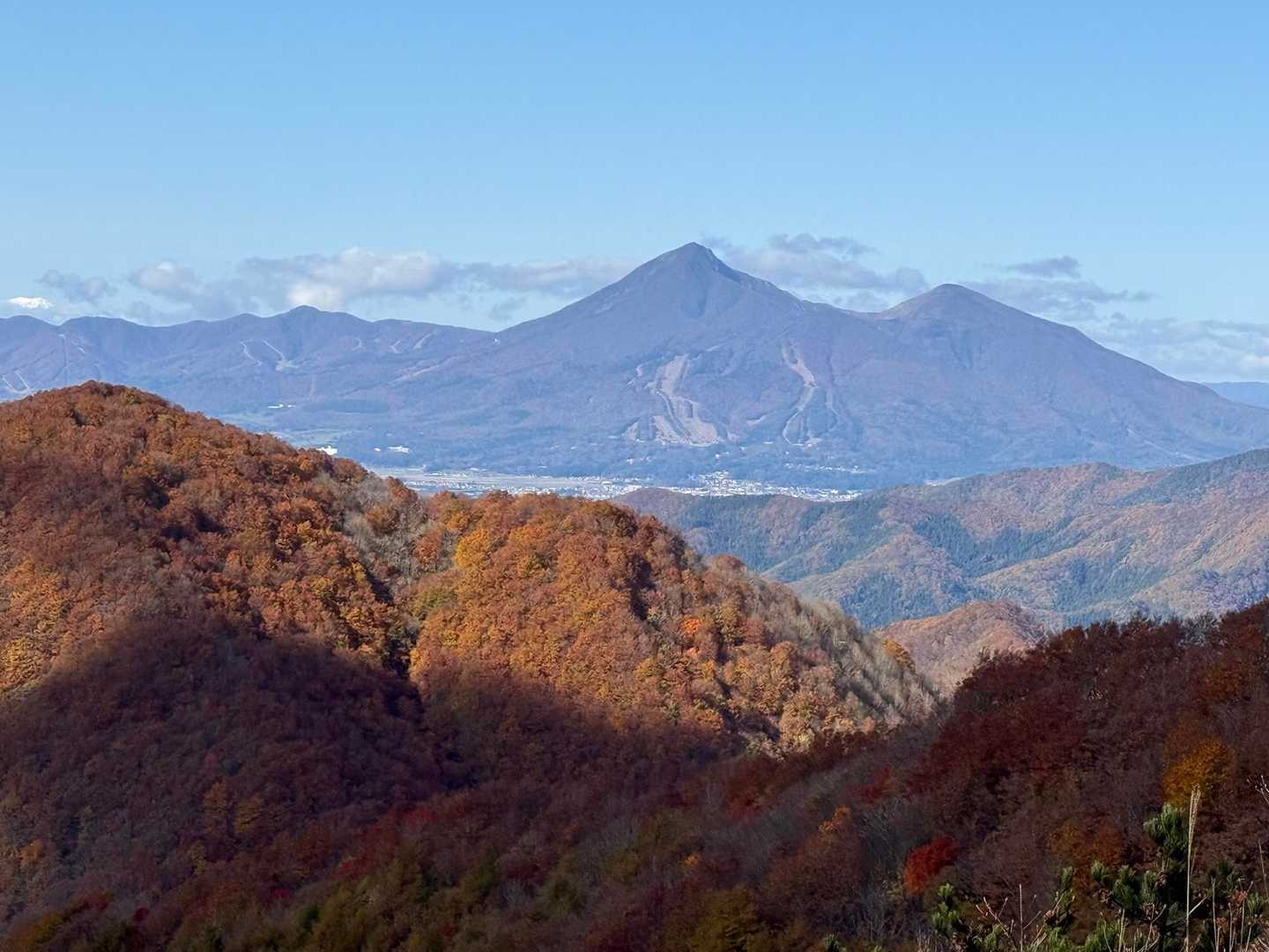 磐梯山がくっきり👀