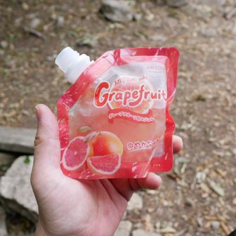 山頂はベンチ多め
汗引くまでゼリー休憩
このゼリー美味しい