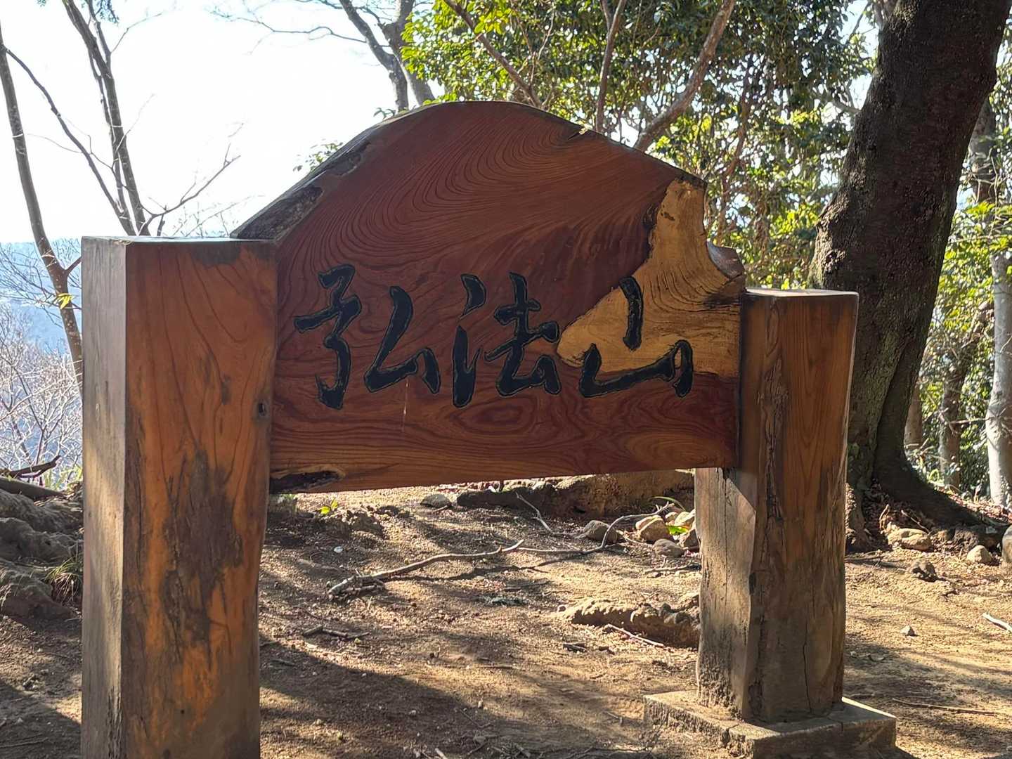 このハイキング道の名前にもなっている
弘法山でした
標高　235m