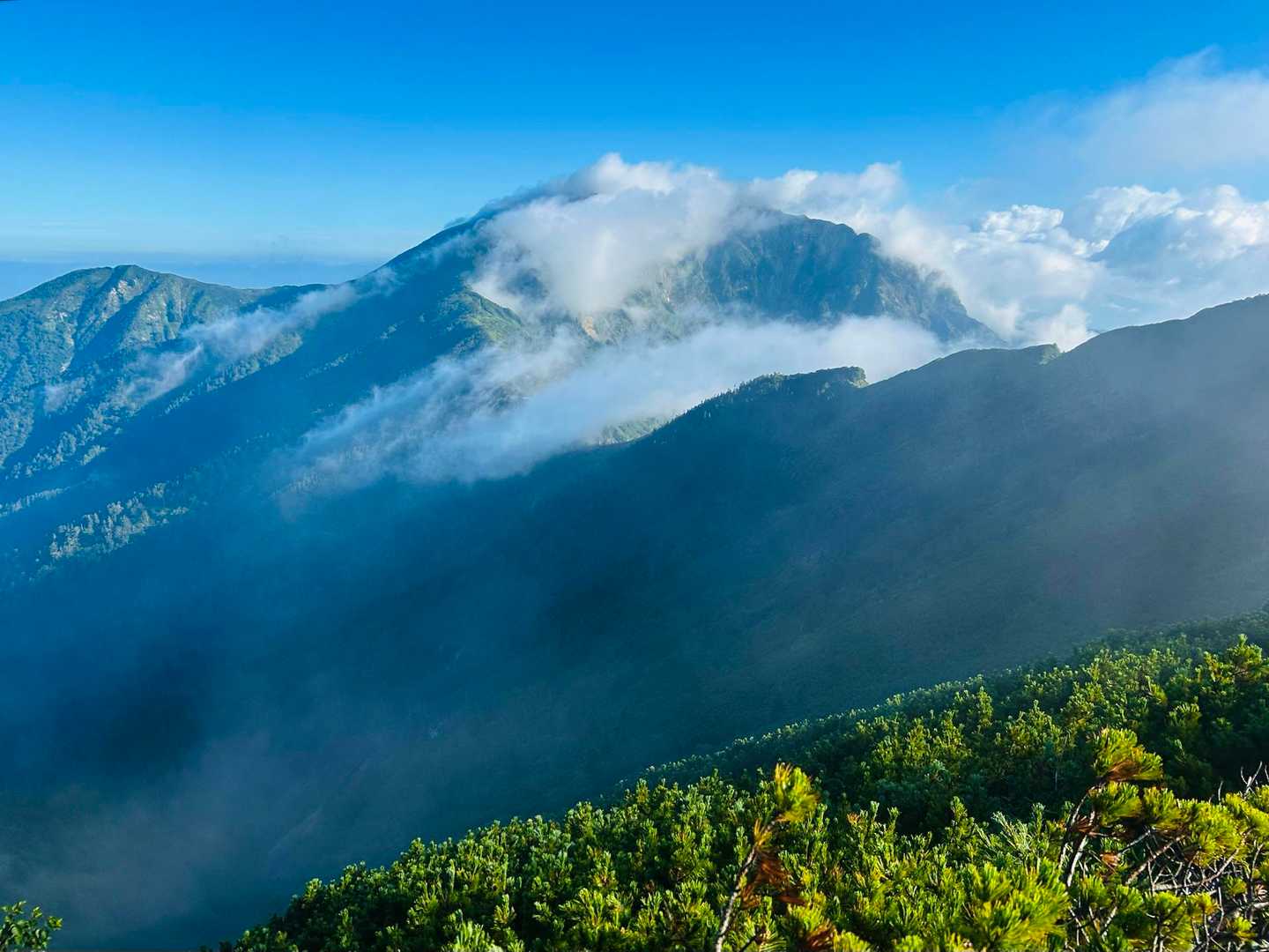 扇沢バス停-柏原新道登山口-爺ヶ岳-布引山-鹿島槍ヶ岳 往復コースの写真